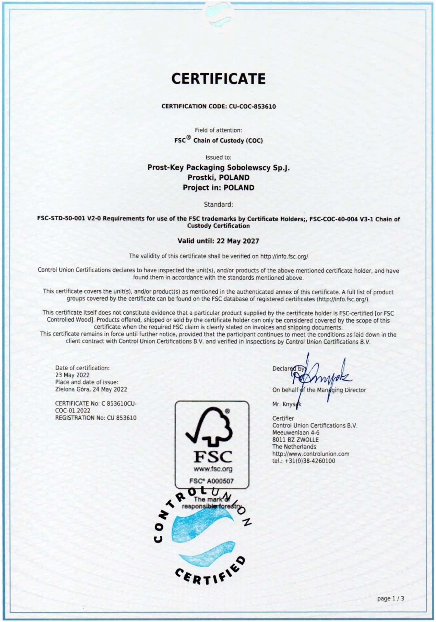 Occupational Health and Safety Certificate 2023